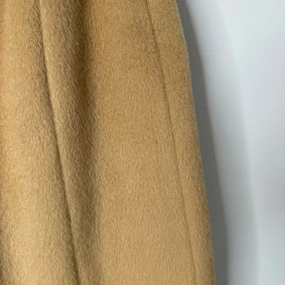 Vintage 1970s Pendleton Camel Brown Virgin Wool Longline Coat and Skirt Set - Picture 13 of 16